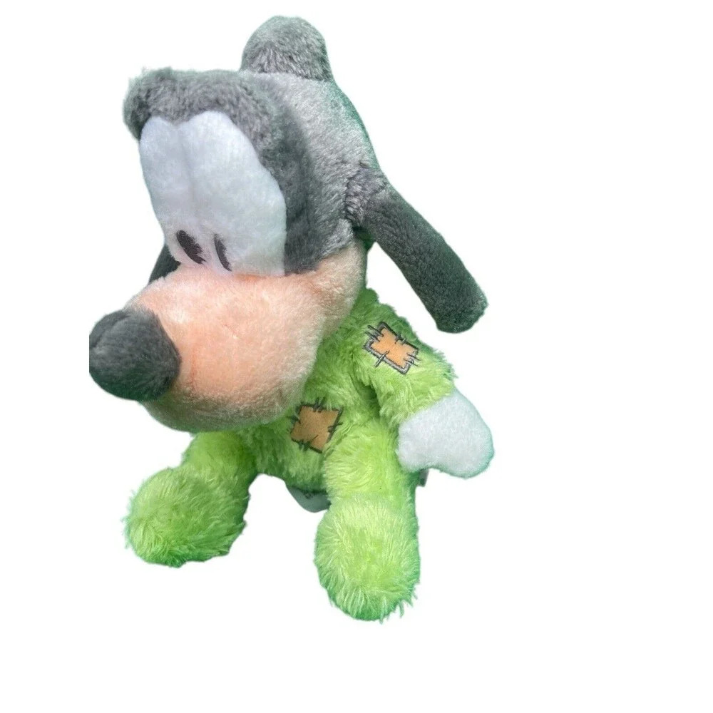 Disney Goofy Plush 9" Plush Baby Green Sleeper Rattle Doll Stuffed Animal Toy